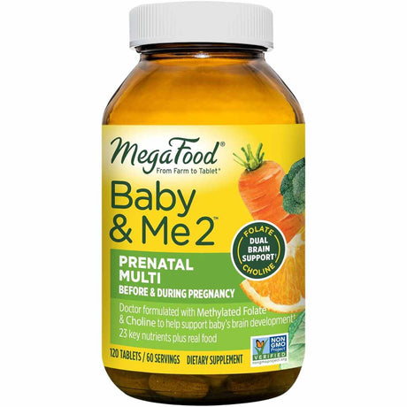  ¡Súper Prenatal Multivitamínico de MegaFood! 🚀 ¡120comprimidos llenos de amor y nutrientes para ti y tu pequeño! 💖 ¡Potencia tu embarazo con esta poción mágica de salud! ✨ ¡Porque mamá feliz, bebé feliz! 🌈 ¡Convierte cada día en una aventura saludable para ti y tu pequeñín con nuestras divertidas tabletas! 🎈 ¡Bienestar en cada mordida! 🌟 #MegaFoodMagic 🌈👶