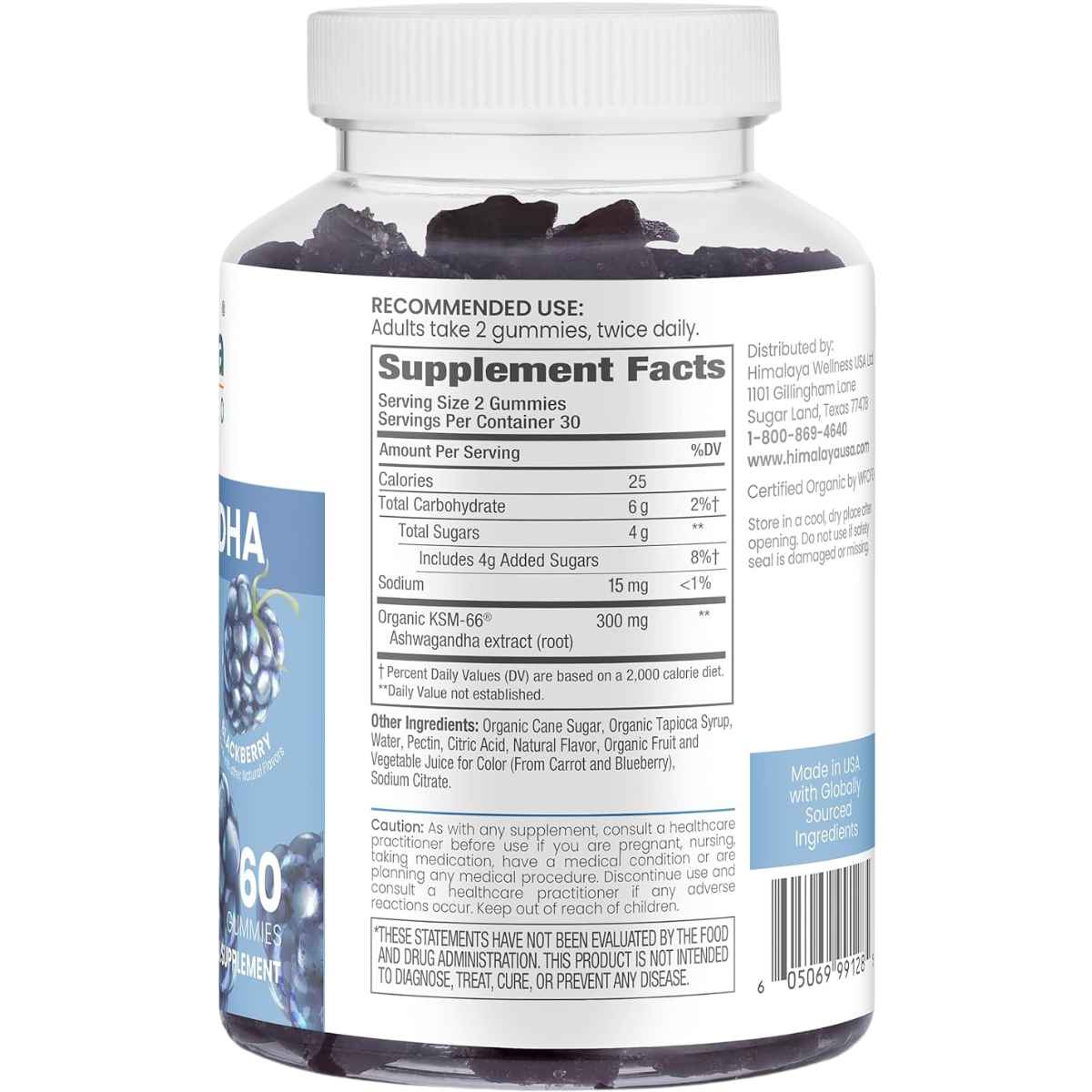 Himalaya Ashwagandha - Sabor Mora - 60 Gomitas