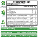 Nootropics Depot Latte Mágico de Matcha y Hongos - Tabla Nutricional - Haz Tu Pedido