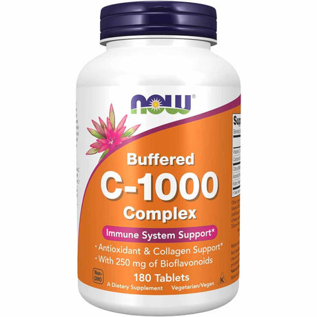  Complejo de Vitamina C-1000 de NOW Foods en cómodas tabletas. ¡Descubre la potencia antioxidante y refuerza tu salud con esta fórmula avanzada! Energía natural y sistema inmunológico fortalecido en cada tableta. ¡Tu bienestar, nuestra prioridad!