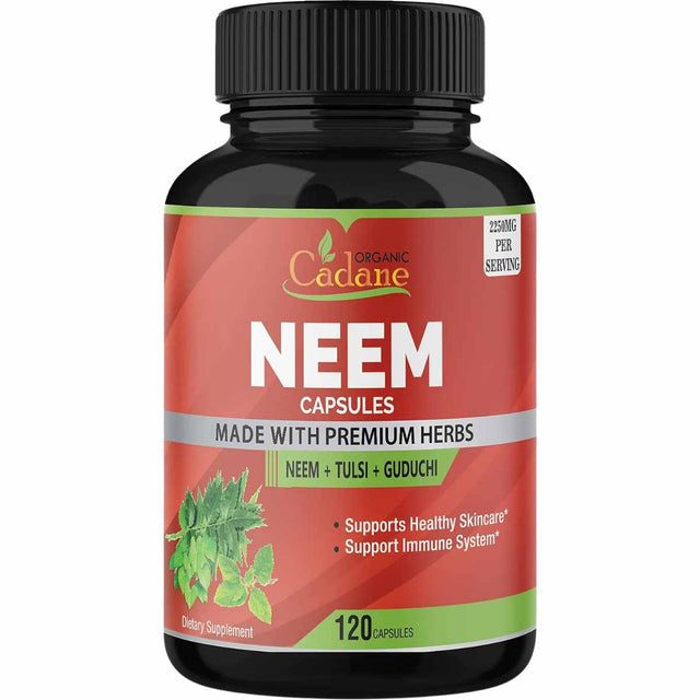 Organic Cadane Neem-2250-mg - 120 Cápsulas - Haz Tu Pedido