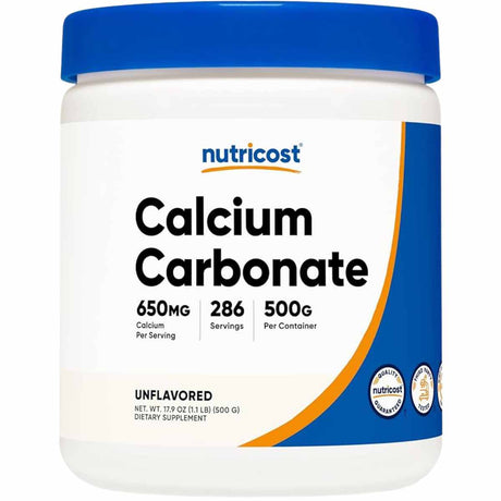  "Nutricost presenta su Carbonato de Calcio en Polvo de 500 g: calidad superior para huesos fuertes y bienestar óptimo. ¡Ordena ya y disfruta de sus beneficios!"