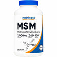 Nutricost presenta su fórmula de MSM 2000 mg en un conveniente frasco de 240 tabletas. 