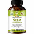 "Maximiza tu bienestar con Organic Veda Neem Triple Complejo."