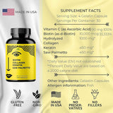 Herbalicious Suplemento Integral para el Cabello, Piel y Uñas 25000 mcg - 120 Cápsulas - Tabla Nutricional - Haz Tu Pedido