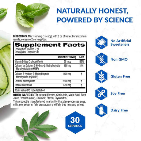 BioTrust Monohidrato de Creatina - Sabor Ponche de Frutas - 211 g - Tabla Nutricional - Haz Tu Pedido