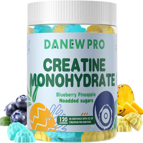 Danew Pro Monohidrato de Creatina 5 g - Sabor Arándano piña - 120 Gomitas - Haz Tu Pedido