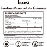 Beava Monohidrato de Creatina - Sabor Fresa - 90 Gomitas - Tabla Nutricional - Haz Tu Pedido