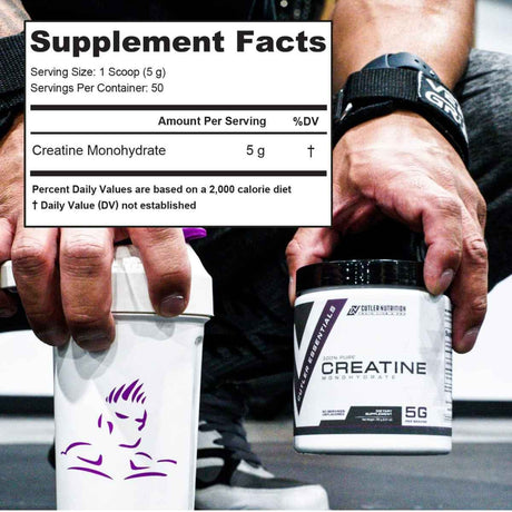 Cutler Nutrition Monohidrato de Creatina 5 g - 250 g - Tabla Nutricional - Haz Tu Pedido
