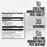 Ketostat Monohidrato de Creatina Micronizada 5 - Sabor Frambuesa Azul - 150 Tabletas Masticable - Tabla Nutricional - Haz Tu Pedido