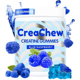 CreaChew Monohidrato de Creatina - Sabor Frambuesas Azules - 120 Gomitas - Haz Tu Pedido