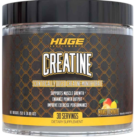Huge Supplements Monohidrato de Creatina - Sabor Limonada de Mango - 252 g - Haz Tu Pedido