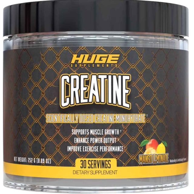 Huge Supplements Monohidrato de Creatina - Sabor Limonada de Mango - 252 g - Haz Tu Pedido