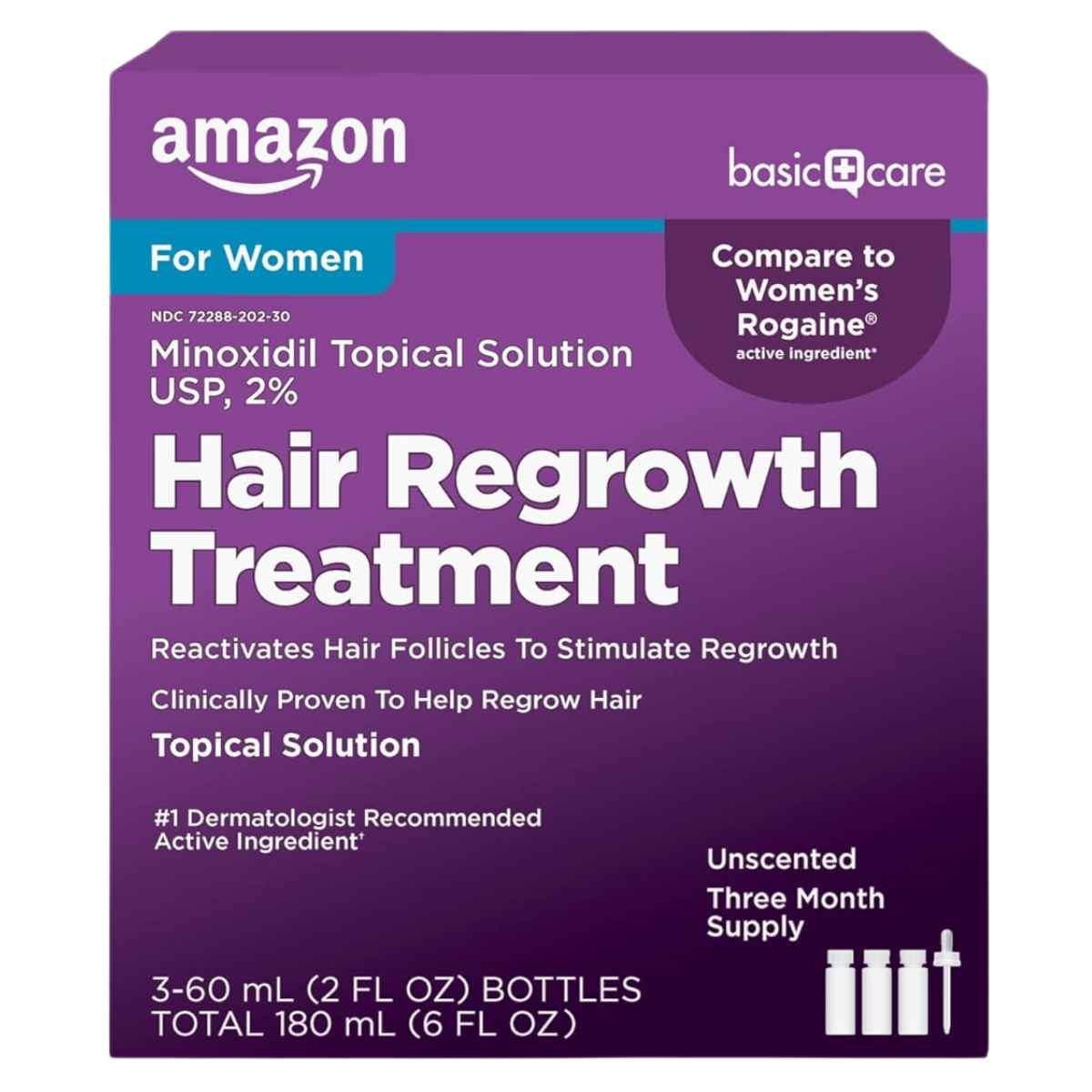 Amazon Basic Care Minoxidil para Mujer - 180 ml - Haz Tu Pedido