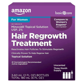 Amazon Basic Care Minoxidil para Mujer - 180 ml - Haz Tu Pedido