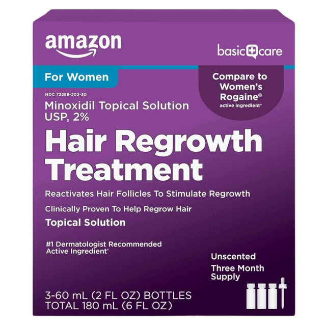 Amazon Basic Care Minoxidil para Mujer - 180 ml - Haz Tu Pedido