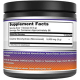 Amazing Nutrition Monohidrato de Creatina Micronizada 5000 mg - Sabor Naranja - 454 g - Tabla Nutricional - Haz Tu Pedido