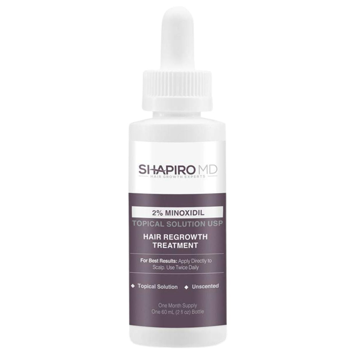 Shapiro MD Minoxidil Solución Tópica al 2% para el Crecimiento del Cabello de las Mujeres - 60 ml