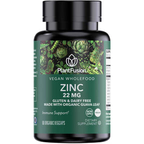 PlantFusion Suplementos Veganos de Zinc 22 mg - 60 Cápsulas Veganas - Haz Tu Pedido