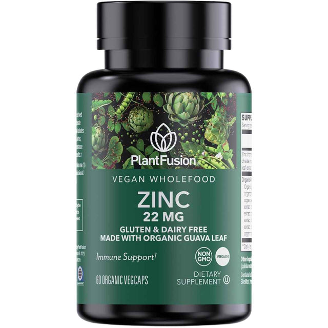 PlantFusion Suplementos Veganos de Zinc 22 mg - 60 Cápsulas Veganas - Haz Tu Pedido