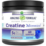 Amazing Nutrition Monohidrato de Creatina Micronizada 5000 mg - Sabor Frambuesa Azul - 360 g - Haz Tu Pedido