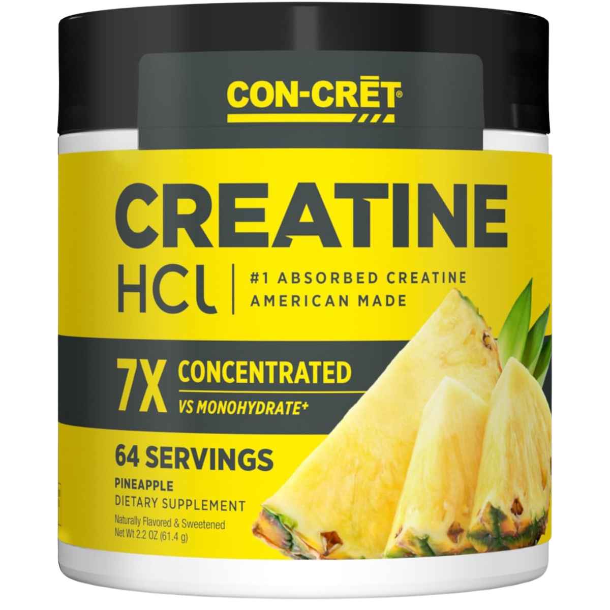 CON-CRET Creatina HCl - Sabor Piña - 61,4 g - Haz Tu Pedido