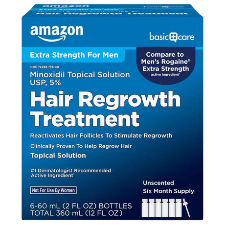 Amazon Basic Care  Minoxidil para hombre - 360 ml - Haz Tu Pedido