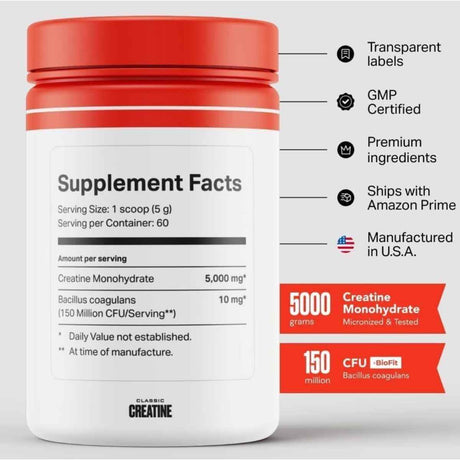 Old School Monohidrato de Creatina - 300 g - Tabla Nutricional - Haz Tu Pedido