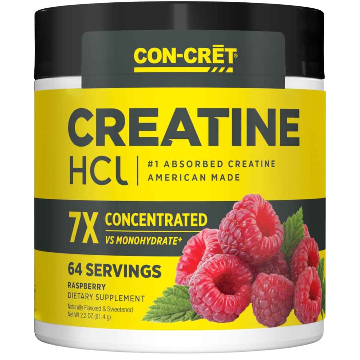 CON-CRET Creatina HCl - Sabor Frambuesa - 61,4 g - Haz Tu Pedido