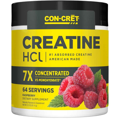 CON-CRET Creatina HCl - Sabor Frambuesa - 61,4 g - Haz Tu Pedido