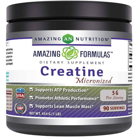 Amazing Nutrition Monohidrato de Creatina Micronizada 5000 mg - 454 g - Haz Tu Pedido