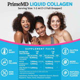 PrimeMD Vitaminas con Biotina y Suplemento de Colágeno para el Cabello, Piel y Uñas 50000 mcg - Sabor Frambuesa - 60 ml - Tabla Nutricional - Haz Tu Pedido