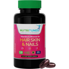 Nutritunes Vitaminas para el Cabello, la Piel y las Uñas - 120 Cápsulas Blandas - Haz Tu Pedido