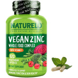 Naturelo Zinc Vegano con Vitamina C - 120 Cápsulas