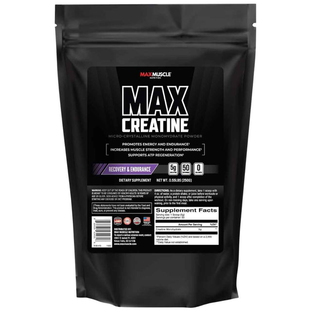 Max Muscle Monohidrato de Creatina 5 g - 250 g - Haz Tu Pedido