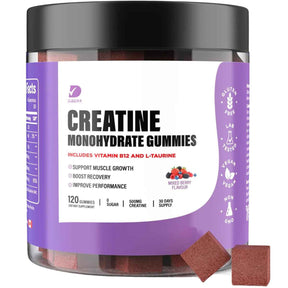 DIBERR Monohidrato de Creatina - Sabor Mezcla de Bayas - 120 Gomitas - Haz Tu Pedido