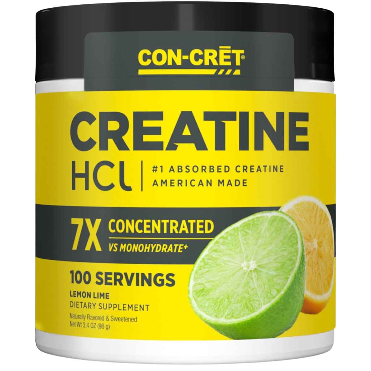 CON-CRET Creatina HCl - Sabor Lima Limón - 96 g - Haz Tu Pedido