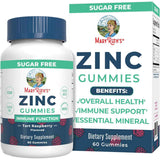 MaryRuth Organics Suplementos de Zinc - Sabor Frambuesa - 60 Gomitas - Haz Tu Pedido