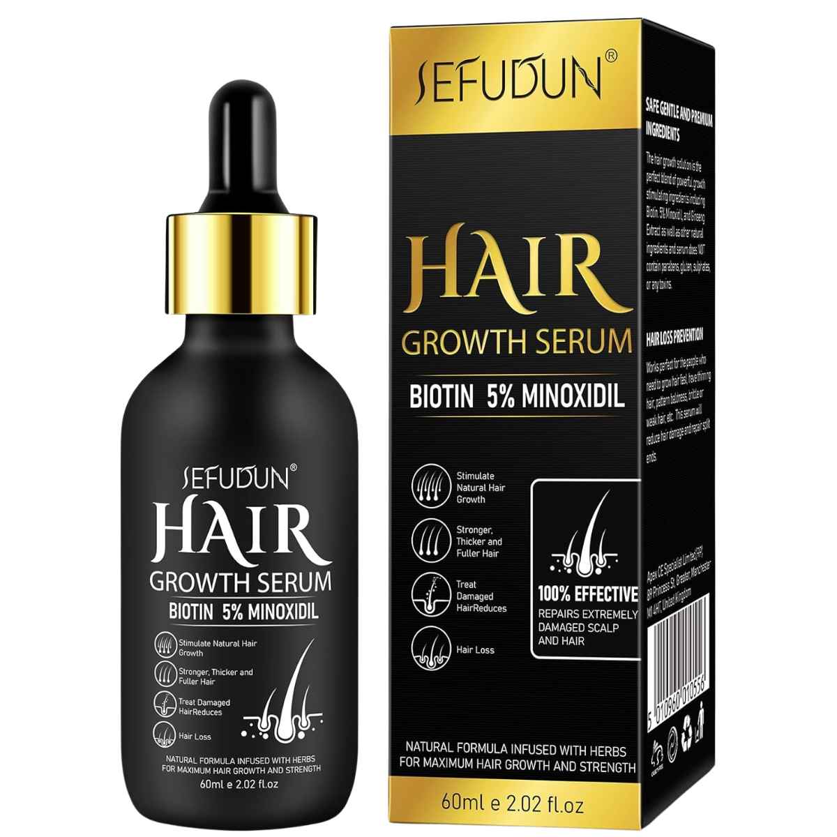 Sefudun Minoxidil Crecimiento del Cabello - 60 ml - Haz Tu Pedido