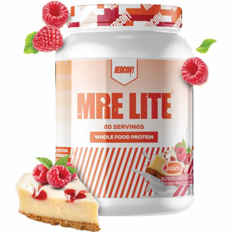 Redcon1 MRE LITE proteina polvo - Sabor Tarta de queso con remolino de frambuesa - 560 g - 20 Servicios Haz Tu Pedido
