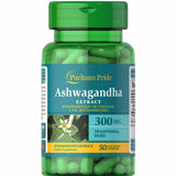 "300 mg de Ashwagandha de Puritan's Pride: bienestar en cada cápsula."
