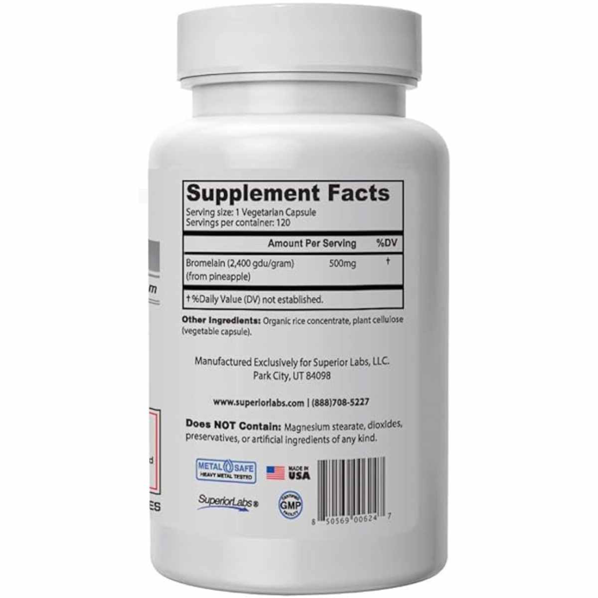  Descubre la Bromelina de SuperiorLabs: 500 mg en 120 cápsulas vegetales. Tu aliado natural para la inflamación y la recuperación.