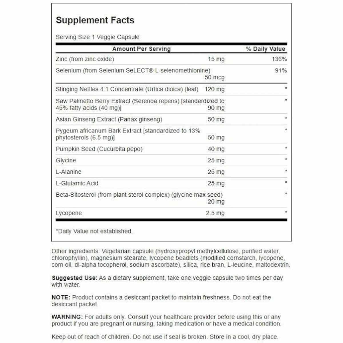  Mejora tu salud prostática con Swanson: 180 cápsulas vegetales para un cuidado completo.