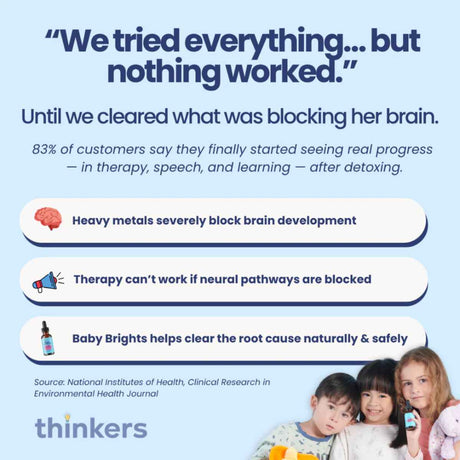 thinkers - Baby Brights Detox con Zeolita (1 Dosis Diaria - 59 ml Gotas)