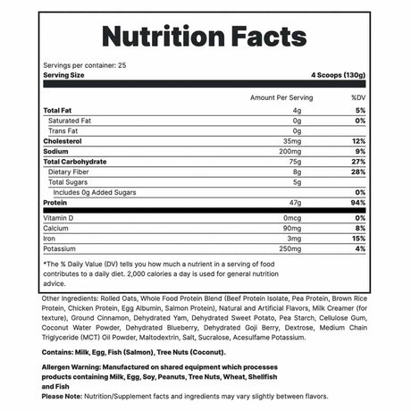 Redcon1 MRE LITE proteina polvo - Sabor Mantequilla de cacahuete Chocolate - 560 g - Tabla Nutricional - 20 Servicios - Haz Tu Pedido
