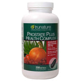 Frasco del suplemento TruNature con extracto de saw palmetto en cápsulas blandas, presentación de 250 unidades.