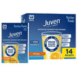 Caja y sobre del suplemento Abbott Juven Nutrition Powder Sabor Naranja 14 Sobres