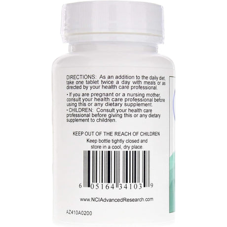 Modo de uso, advertencias y código de barras de Advanced Research orotato de zinc de 200 tabletas