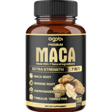 Frasco de suplemento Agobi Maca 300 mg 150 cápsulas