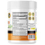 Tabla nutricional del suplemento AKI ORGANIC DHA Omega-3 en Polvo 55 g